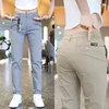 Ice Silk Men's Golf Men's Midweight Casual Pants Sports Pants Simple Design Khaki Black Slim Straight Leg Stretch Casual Trouse 3