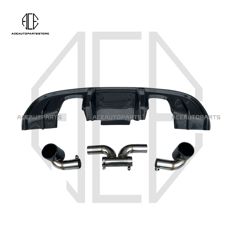 

Real Carbon Fiber Rear Bumper Lip Protector Diffuser for Porsche 718 Boxster Cayman 2016-UP