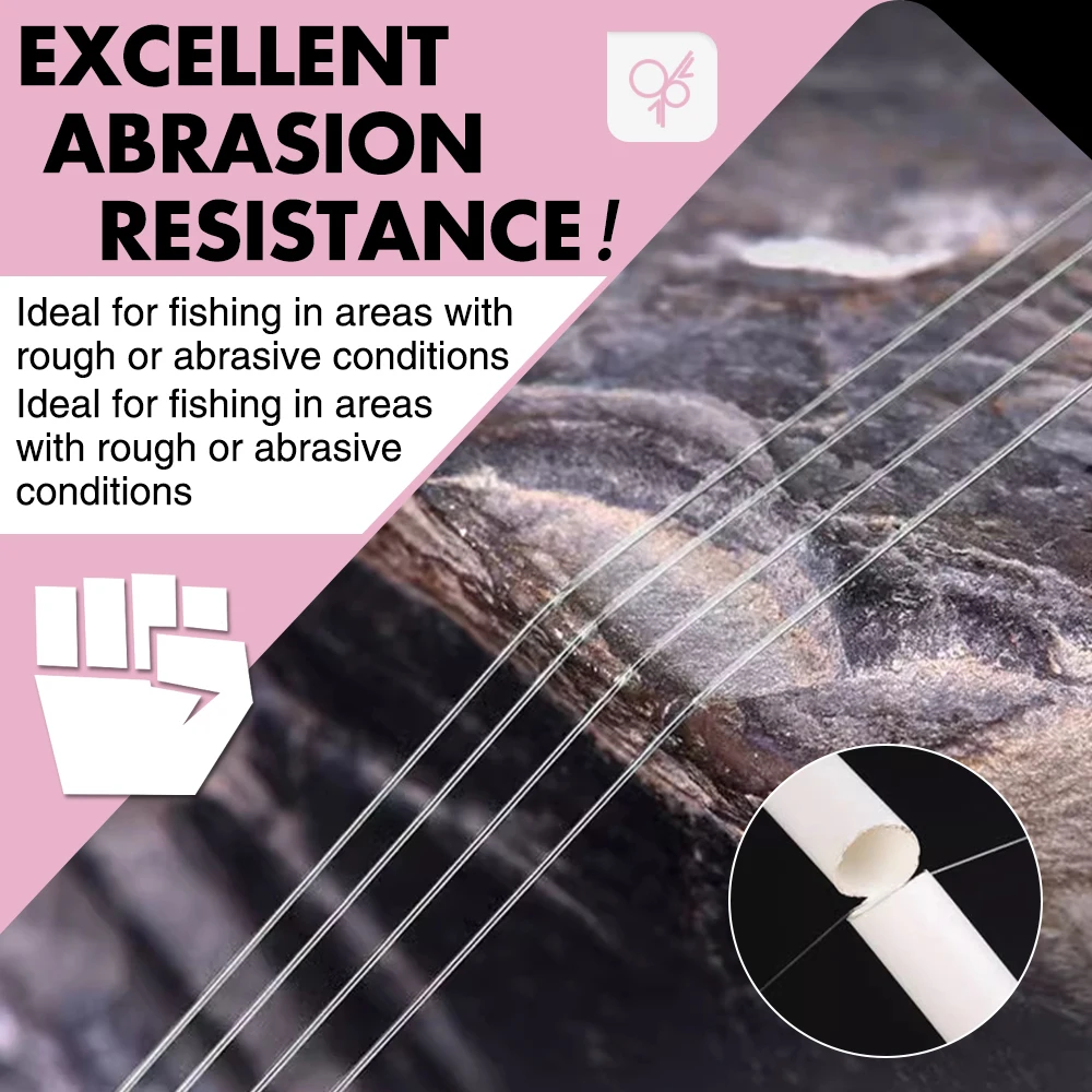 Fishing Line ZUKIBO Japan Fluorocarbon Coating Fluorocarbon Leader Nylon Monofilament High Abrasion Resistance