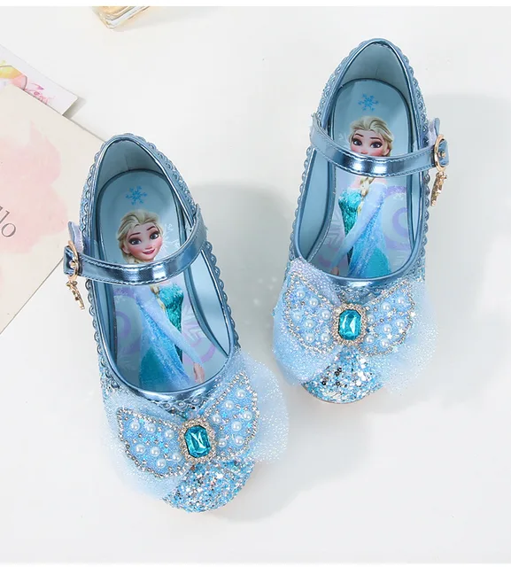 Scarpe Ballerine Bambina Frozen Con Brillantini - Sandali Principessa Per Feste E Cerimonie - Foto 8