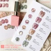 Vendeeni 6 Colors Magnetic Cat Eye Gel Nail Polish Set Pink UV LED Soak Off Gel Varnish Crystal Cat Eye Gel Lacquer With Display 5