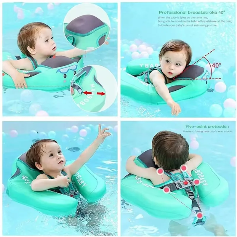 Mambobaby New Non-Inflatable Baby Swimming Float Seat Float Baby Swimming Ring Pool Toys Fun Accessories Boys Girls General 3