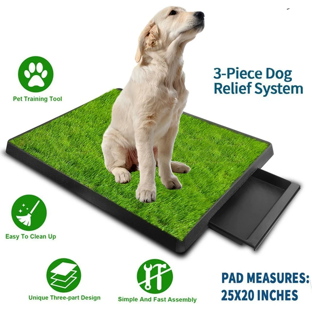 Caja de arena para mascotas, orinal de entrenamiento de 3 capas, de malla de hierba