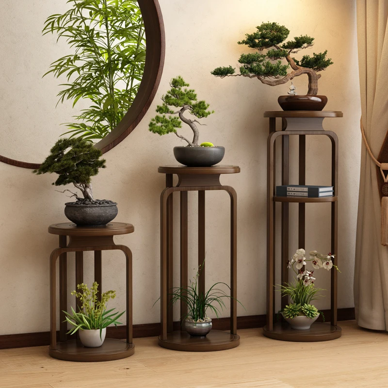 Plant Stand Modern Flower Pots Holder Display Rack Mid Century Wood Planter Holder Indoor Outdoor Home Decor Garden Balcony