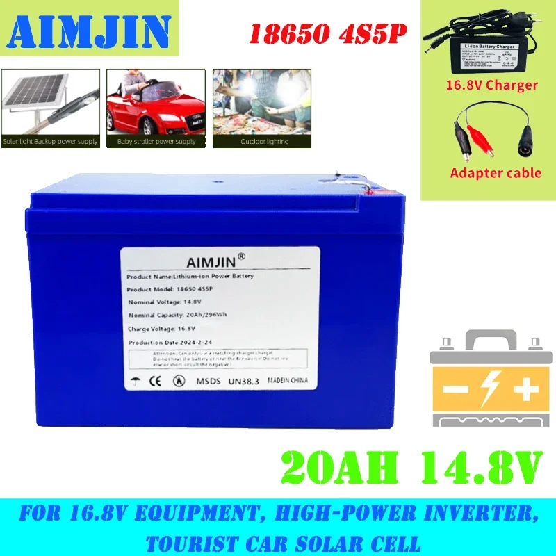 

20Ah 4S5P 14.8V 20000mah for Children's Toy Car, Tourist Car Solar CellAndother Small Equipment Power Supply Tool