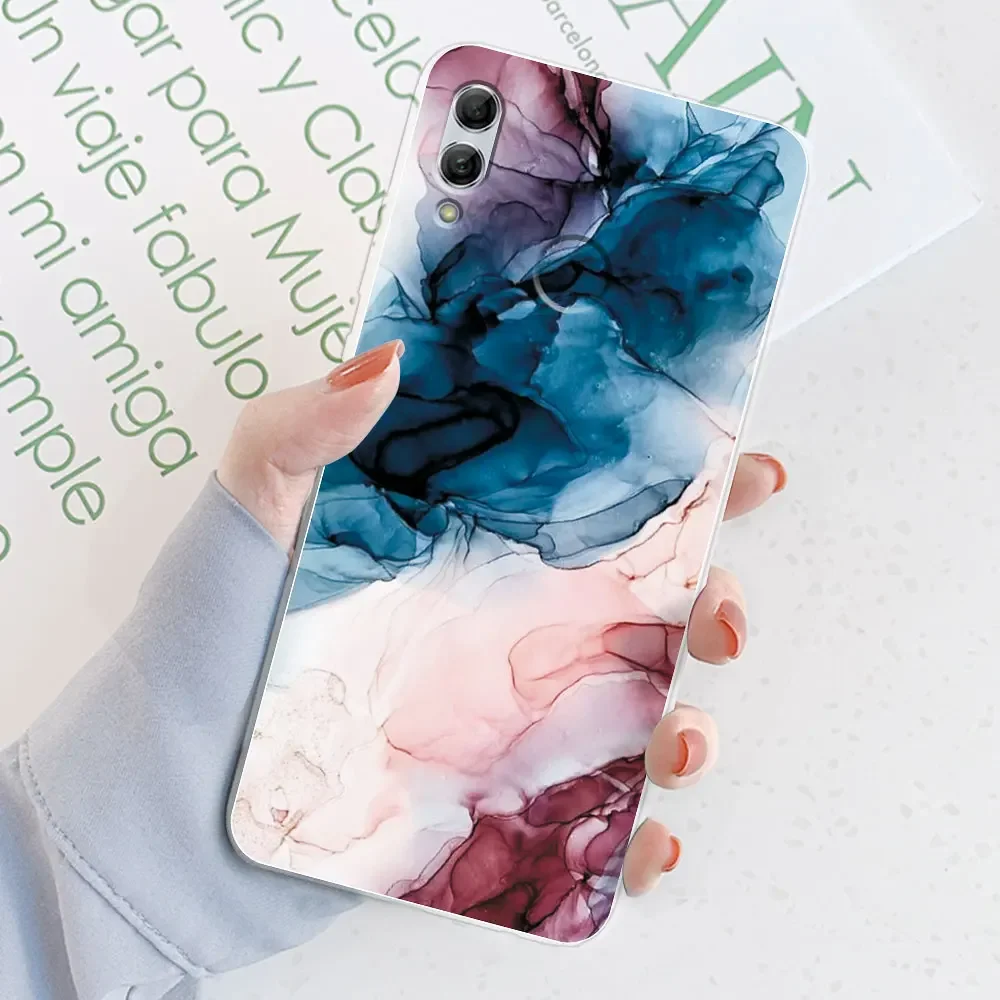 Vibrant Watercolor Marble Transparent Silicone Case