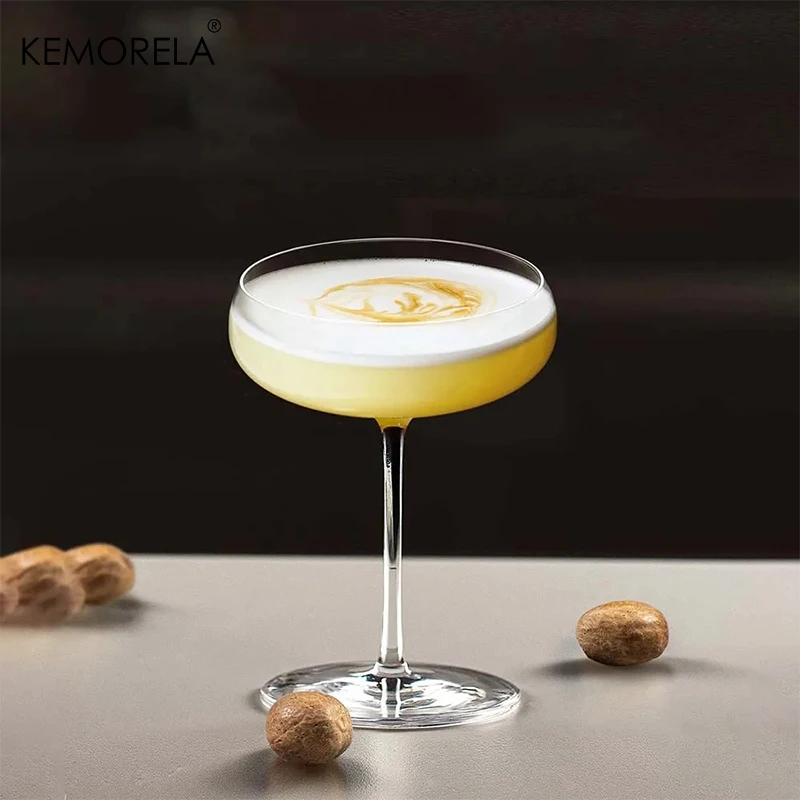 Description Picture 4 of item6Pcs Coupe Cocktail Glass Hand-Blown Crystal Martini Glasses Unique Art Deco Cocktail Glasses For Pisco Sour Martini Champagne