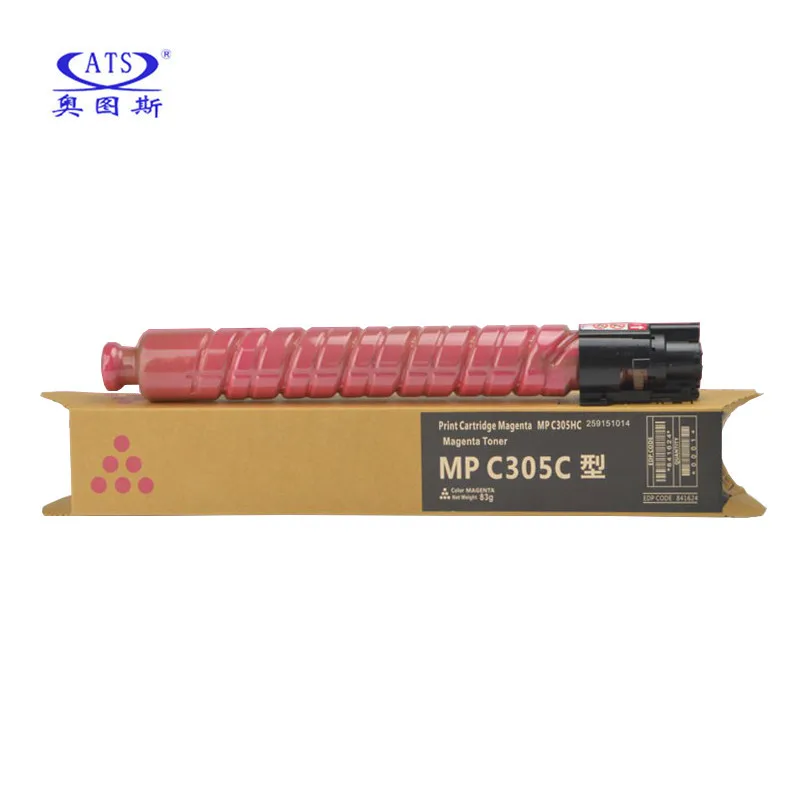 Cartucho de Toner para Ricoh Aficio Mpc 305 Compatível Toner em pó Copiadora Peças de Reposição 1pc Mpc305 C305 Bk224g Cmy83g tn