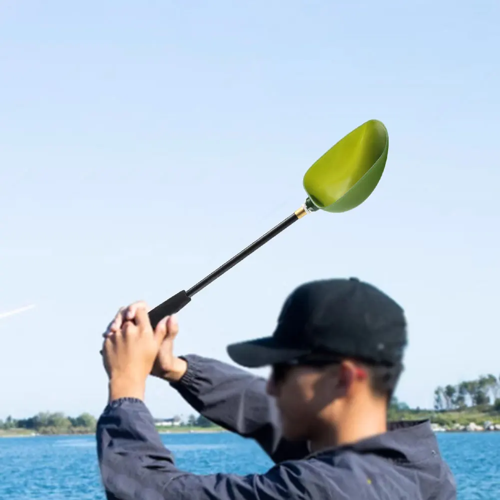 Long Throw Fixed Point Fishing Gear Bait Spoon Detachable Baiting Throwing Spoon for Feeding Particles Boilies Fishing Bait Tool