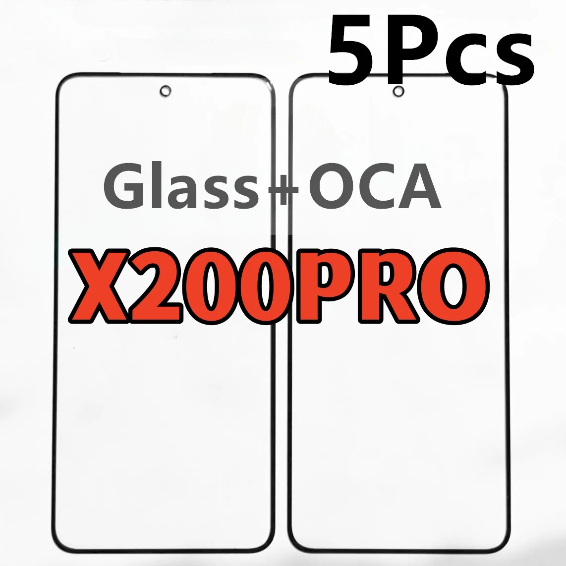 VIVO X300 X200 Pro mini Ultra X200S 터치 패널 유리 렌즈 커버용 OCA 접착 필름 교체가 포함된 5x 전면 외부 유리