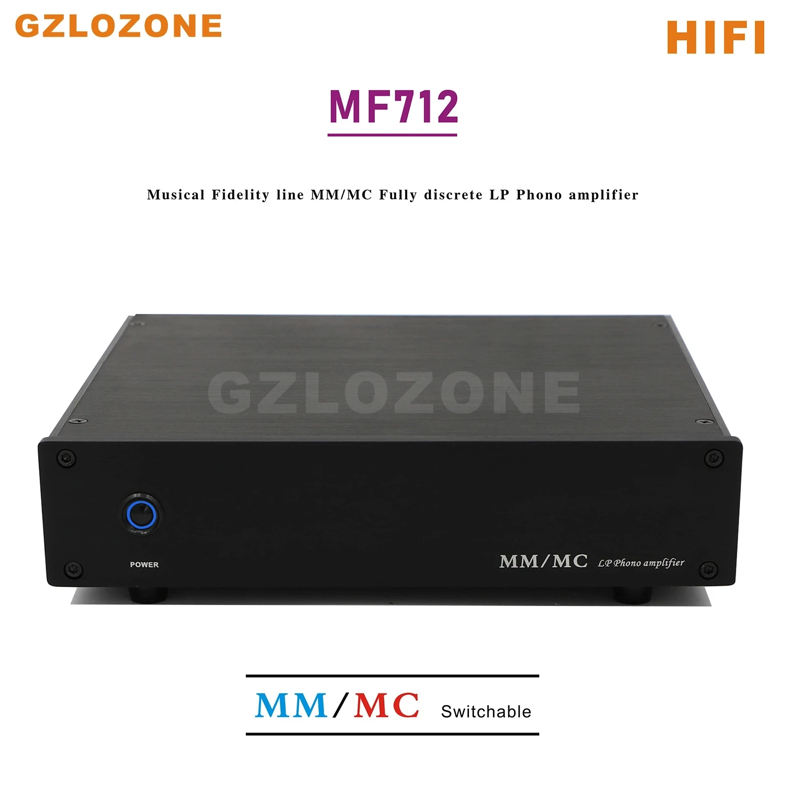 Zerozone Mf712 Hifi Musical Fidelity Line Mm/Mc Amplificatore Fono Lp Completamente Discreto