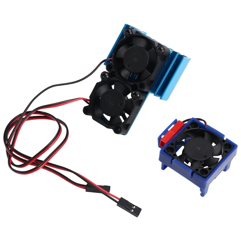 VXL-3S ESC Cooling Fan And Motor Dual Fan Set Compatible With For Traxxas Slash 4X4 Stampede 4X4 Rustler