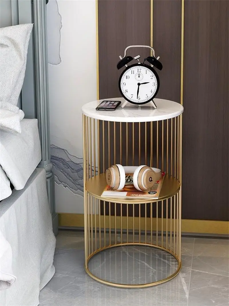 Luz de ferro nórdico luxo mesa lateral pequena flor mesa café poucos sofá canto armário rack sala estar mini mesa canto redonda - 100 coisas lindas para a casa