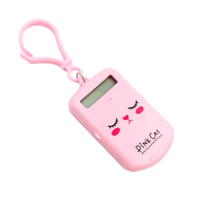 학생, 사무실 및 비즈니스 회의에 적합한 경량 계산기 귀여운 계산기 키체인 포켓 계산기