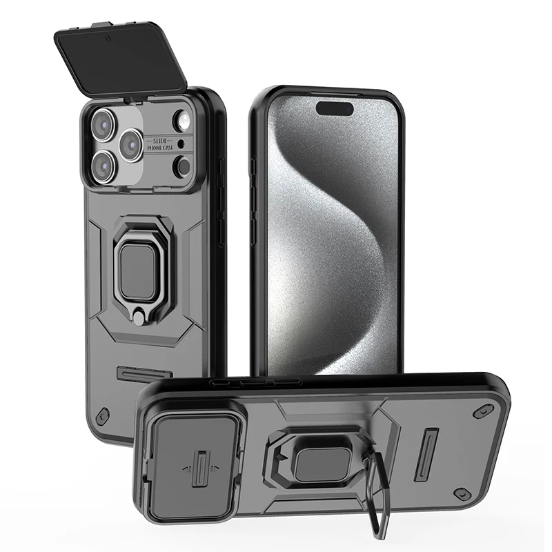 Heavy Duty Armor Case with Kickstand Holder and Phone Bag