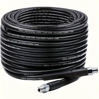 1pc Sewer Jetter Kit For Pressure Washer,20FT-200FT5800PSI Drain Cleaner Hose,1/4 Inch NPT 1