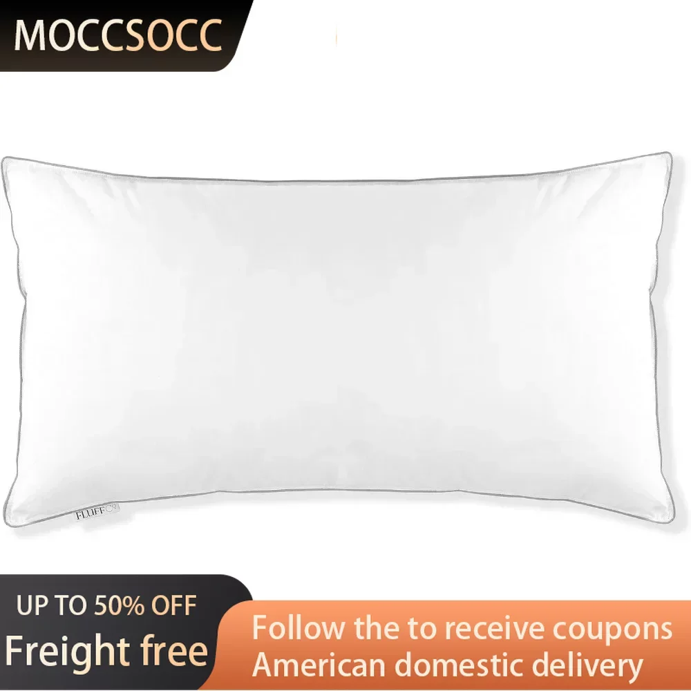 

Down Feather King Size Pillows Premium Pillow With 600 Fill Power White Duck Down Freight Free Sleeping Home Textile Garden