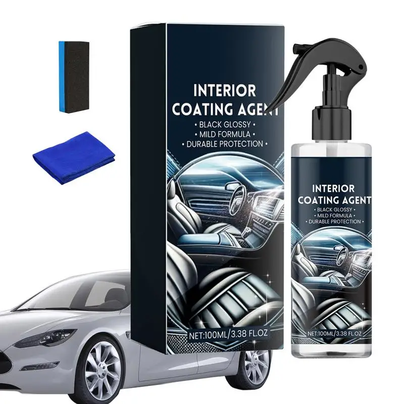 

100ml Mild Liquid Cleaner Spray Car Plastic Restorer Back To Black Gloss Cleaning Products Car Polish & Repair Coating Renovator