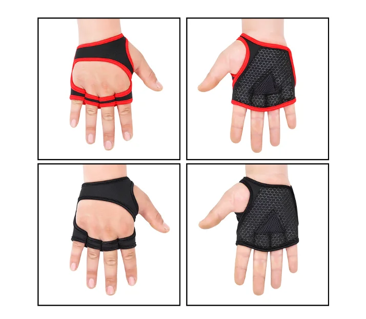 Description Picture 5 of item1 Pair Wrist Protector Gym Wristbands Weight Lifting Gym Training Gloves Women Men Fitness Bodybuilding Hand Grips Palm Gloves