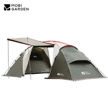 MOBI GARDEN Camping Tunnel Tent Outdoor Living Tent Windproof Rainproof Portable 1