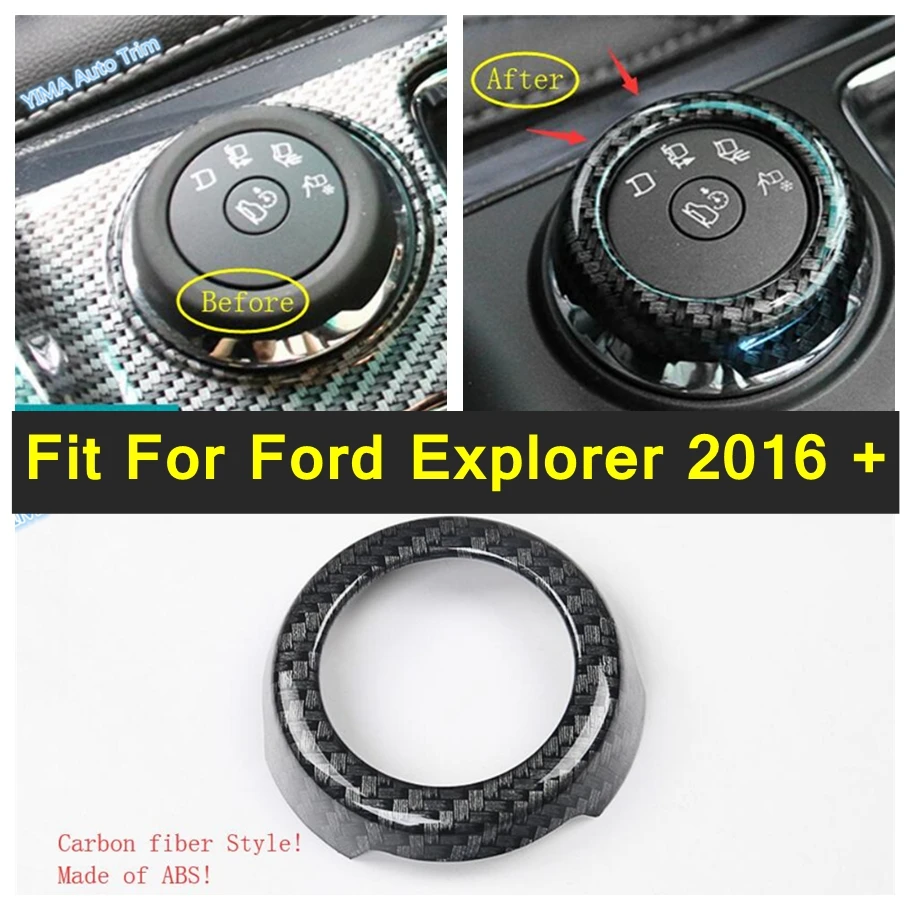 

Central Console Drive Knob Adjustment Ring Cover Trim For Ford Explorer 2016 - 2019 Matte / Carbon Fiber Interior Accessories