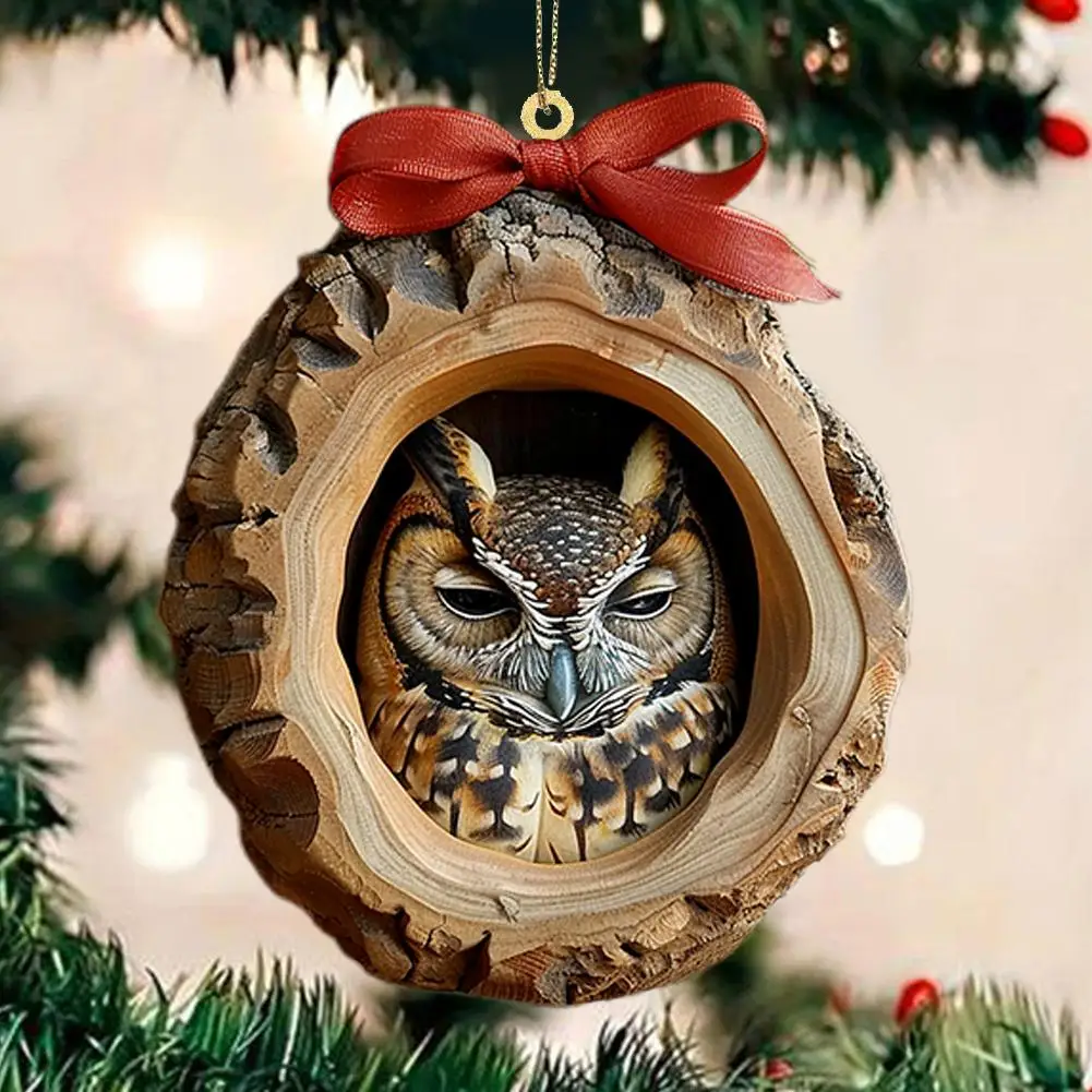 Christmas Ornaments Acrylic Cartoon Forest Acrylic Christmas Ornaments Seasonal Decor for Tree Ceiling Cute Pattern Keepsake