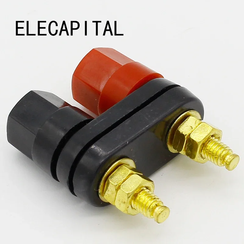 Qualität Bananenstecker Paar Terminals Rot Schwarz Stecker Verstärker Terminal Binding Post Banana Lautsprecher Stecker Jack