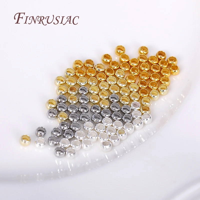 Ball Crimp End Beads Crimps Beads Stopper Spacer Beads 100pcs for DIY jewelry making supplies