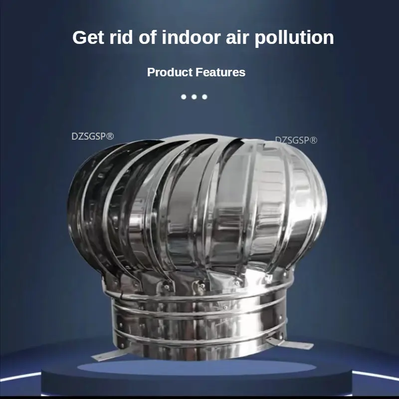 

304 Stainless Steel Roof 110mm-600mm Roof Ventilation Fan Pipefit Ventilator Wind Turbine Air Vent Attic Ventilator