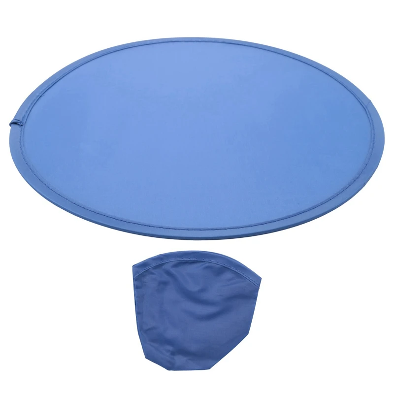 

10X Foldable Round Fan-Blue