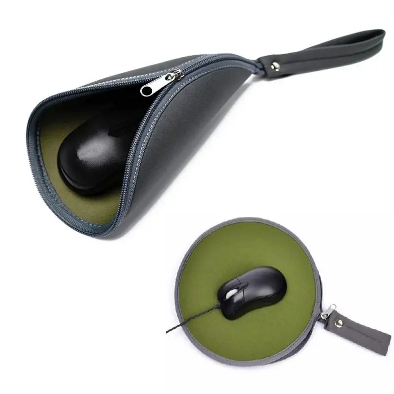 

1Pc Mouse Storage Bag Used As Mouse Pad Business Trip Portability Multifunctional Data Cable Mobile Hard Disk U Disk Bag