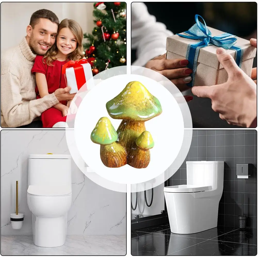 Description Picture 6 of itemToilet Bolt Caps Mushroom 2pcs Mushroom Figurines Decor Mushroom Figurines Decor Cute Mushroom Covers Toilet Bathroom Decor