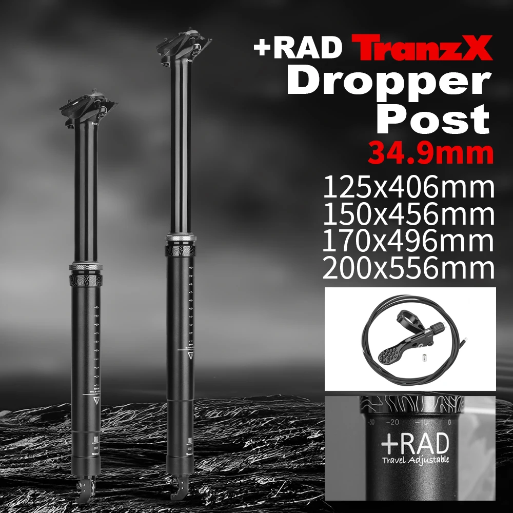 TranzX Heavy-Duty Dropper Seatpost - For MTB/Folding Bikes,34.9mm TranzX Heavy-Duty Dropper Seatpost - For MTB/Folding Bikes,34.9mm