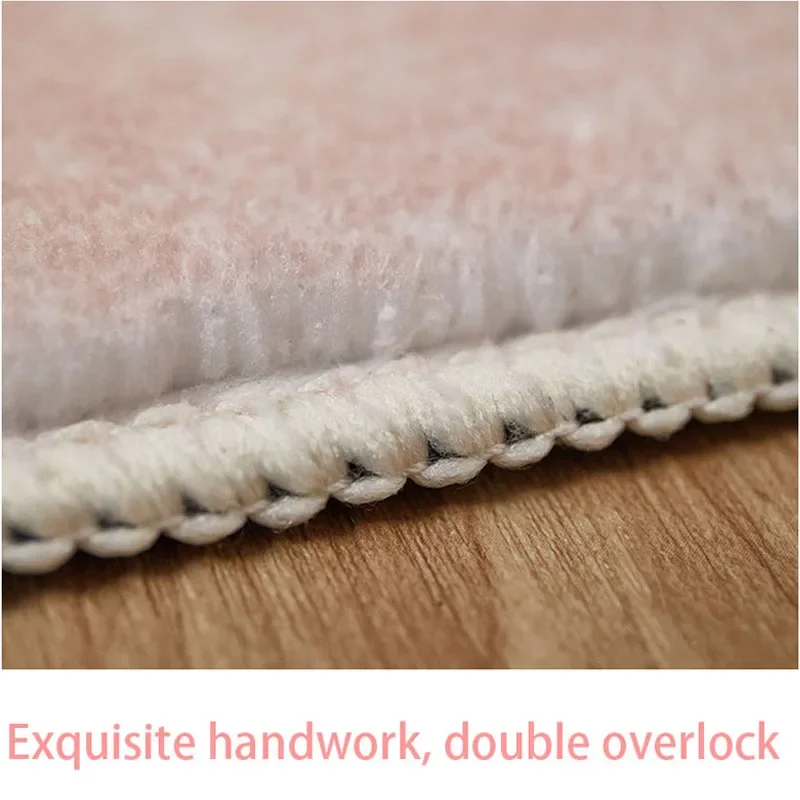 Fresh and Simple Rugs for Bedroom Round Fluffy Bedside Mat Covered with Large Area Carpets for Living Room Soft Cloakroom Rug 6