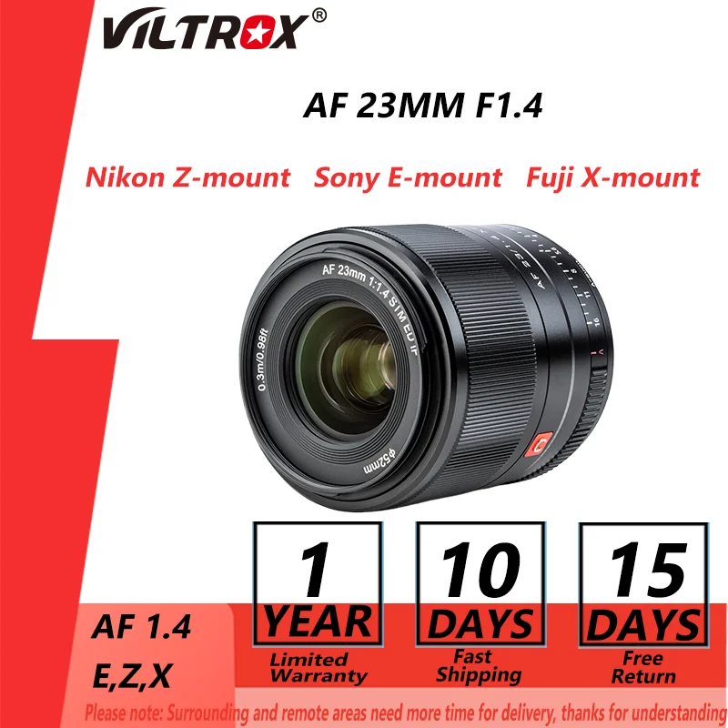 

VILTROX 23 мм F1.4 X портретный объектив с автофокусом фотообъектив с автофокусом AF для объектива Fuji Fujifilm X mount Nikon Z mount Sony E mount объектив камеры