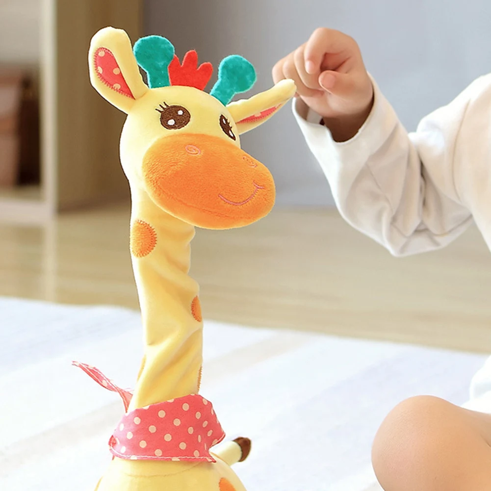Musical Giraffe Stuffed Animals Toy Sings Dances & Repeats What You Dancing Giraffe Toy for Children's Entertainment Shelf Room
