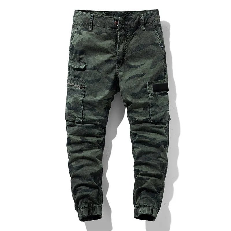 

23SS New Classic Compass Armband Embroidered Camo Cargo Pants Men Military Retro Multi-Pocket Cargo Loose Pants Men Long Pant