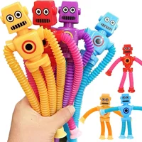 Telescopic Robot Suction Cup Toys Children Kids Pop Tubes Sensory Playing Puzzle Stress Relief Squeeze Fidget Games Gift 1