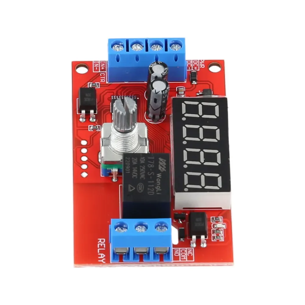 LED Digital Timer Relay Delay Switch Module DC5V/12V/24V Adjustable Time-Delayed Trigger Timing Switch Relays Board