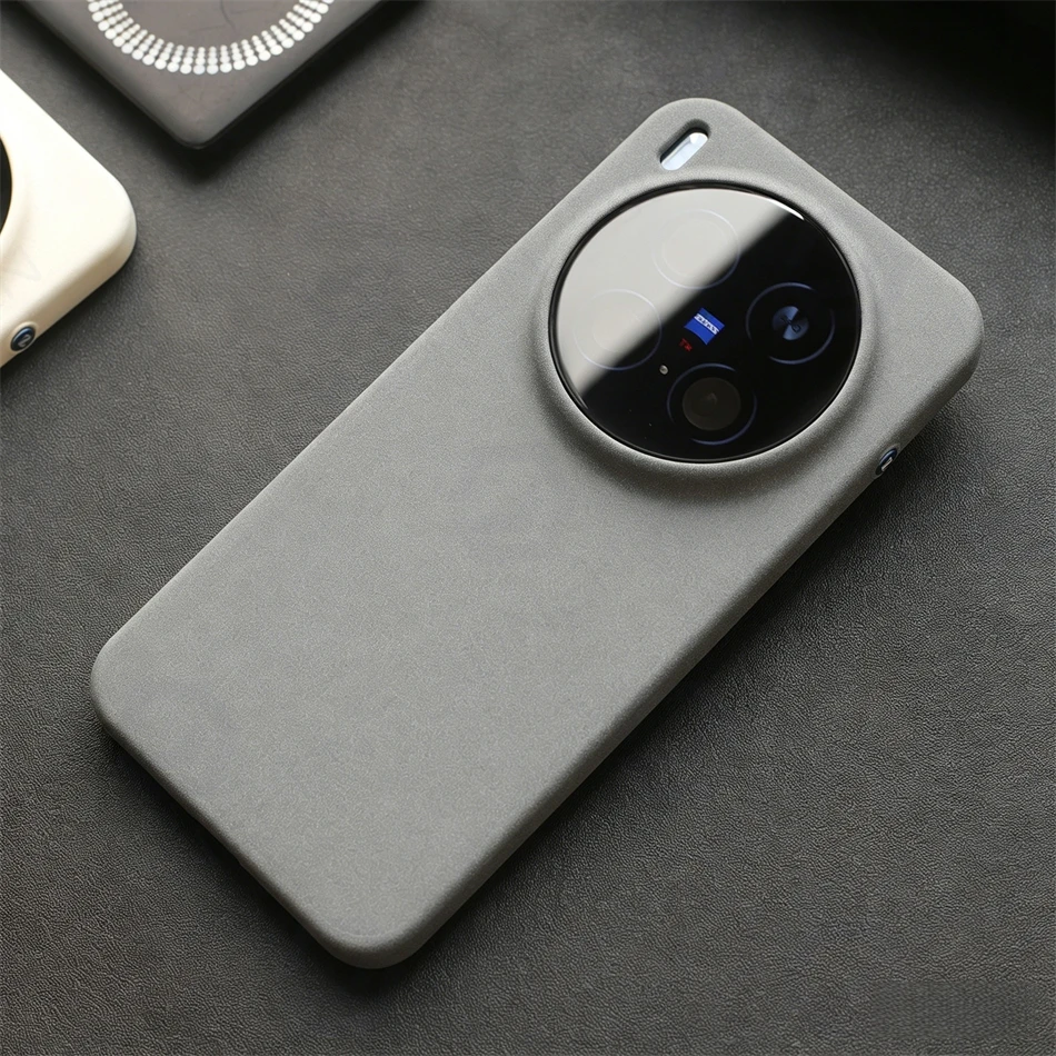 Luxury Frosted Sandstone Slim Magnetic Anti-Fingerprint Case with MagSafe Charging Compatibility