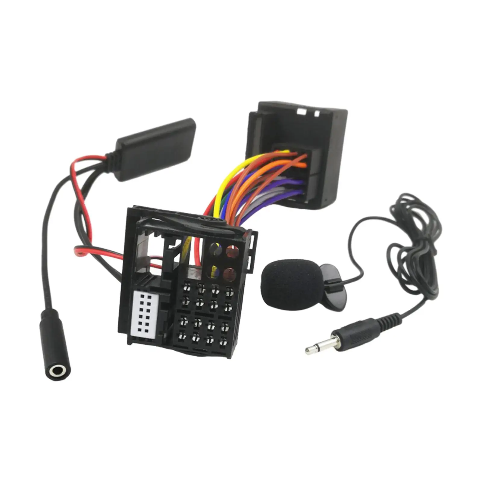 

AUX-Кабель-адаптер для радио с микрофоном 5,0, аудиокабель для музыки, автомобильный AUX-радиоприемник, Кабель-адаптер 12Pin для RCD510, запасные части