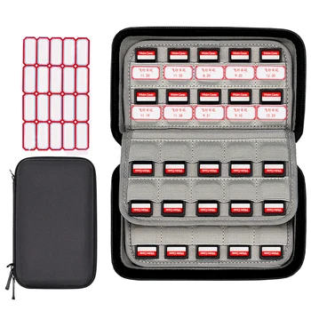Porta carte con guscio rigido Custodia per organizer Borsa da trasporto portatile da viaggio per scheda SD o scheda da gioco Switch
