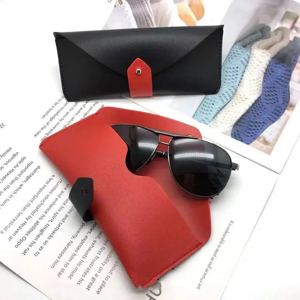 

PU Leather Eyewear Cases Cover Sunglasses Eyeglasses Case Reading Glasses Box with Metal Buckle Eyewear Cases Waterproof Bag