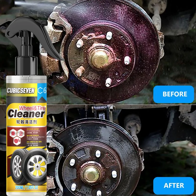 200ml Car Iron Powder Remover Dust Rust Cleaner Auto Wheel Hub Rust Prevention Spray Paint Care Brake Cleaner Car Accessories iron remover,wheel iron remover