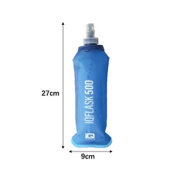 Collapsible Sports Water Bottle - Soft Flask for Running, Camping, and Hiking (Available in 250ML/500ML) (500ML)