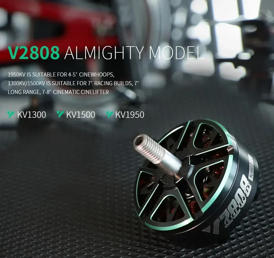 T-Motor новый VELOX V2808 1300KV 1500KV 1950KV двигатель с валом 4 мм для RC FPV 4-5 дюймов Cinewhoop 7-8 дюймов дальнего действия Cinelifter Drone thumbnail 6
