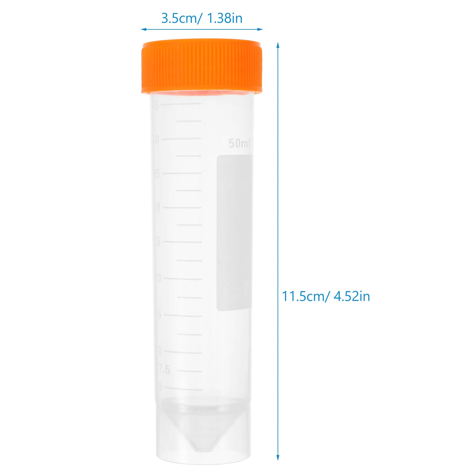 50Pcs/bag 50ml Free-standing Centrifuge Test Tube Plastic Screw Cap Flat Bottom Centrifuge Tube Scale Laboratory Supplies plastic test tubes,centrifuge tube