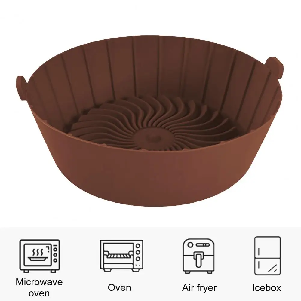 

Fryer Liner Bowl Reusable Silicone Fryer Grill Pan Liners for Home Kitchen Thickened Baking Tray Accessories for Pot Grill