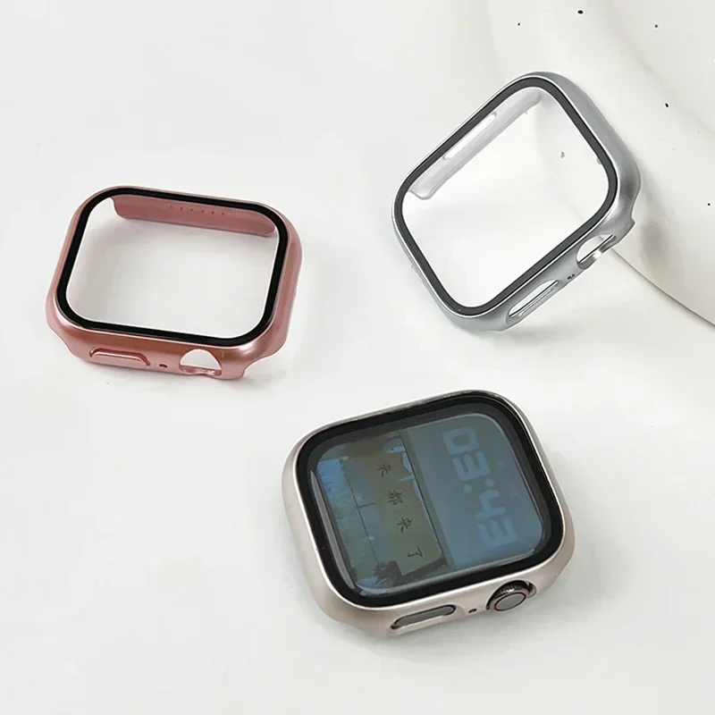 3 Stück Glas + Hülle für Apple Watch 44 mm 40-41-38-42 mm 45 mm 46 mm Displayschutzfolie Schutzhülle Apple Watch 11 10 8 7 9 6 SE 5 4 – Detail 10