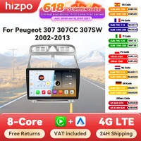 Hizpo 6115 autoradio pour Peugeot 307 307CC 307SW 2002 - 2013 sans fil CarPlay Android Auto systèmes intelligents No 2 din 2din DVD 1